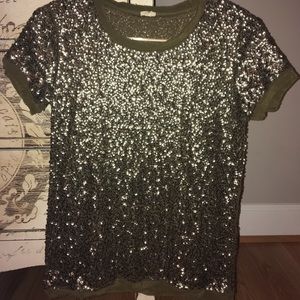 Jcrew women’s sequin shirt